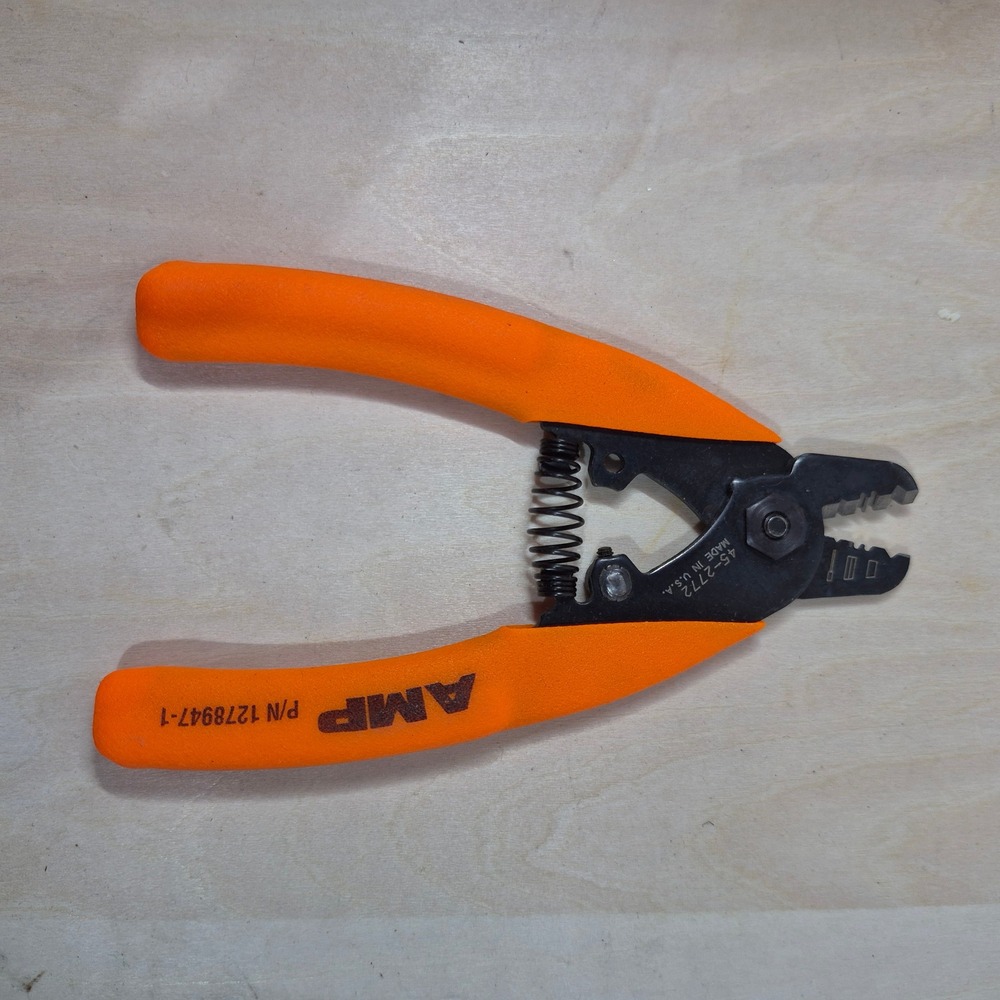AMP 1278947-1 Fiber Optic Stripper Tool 45-2772 Orange Made in USA Precision